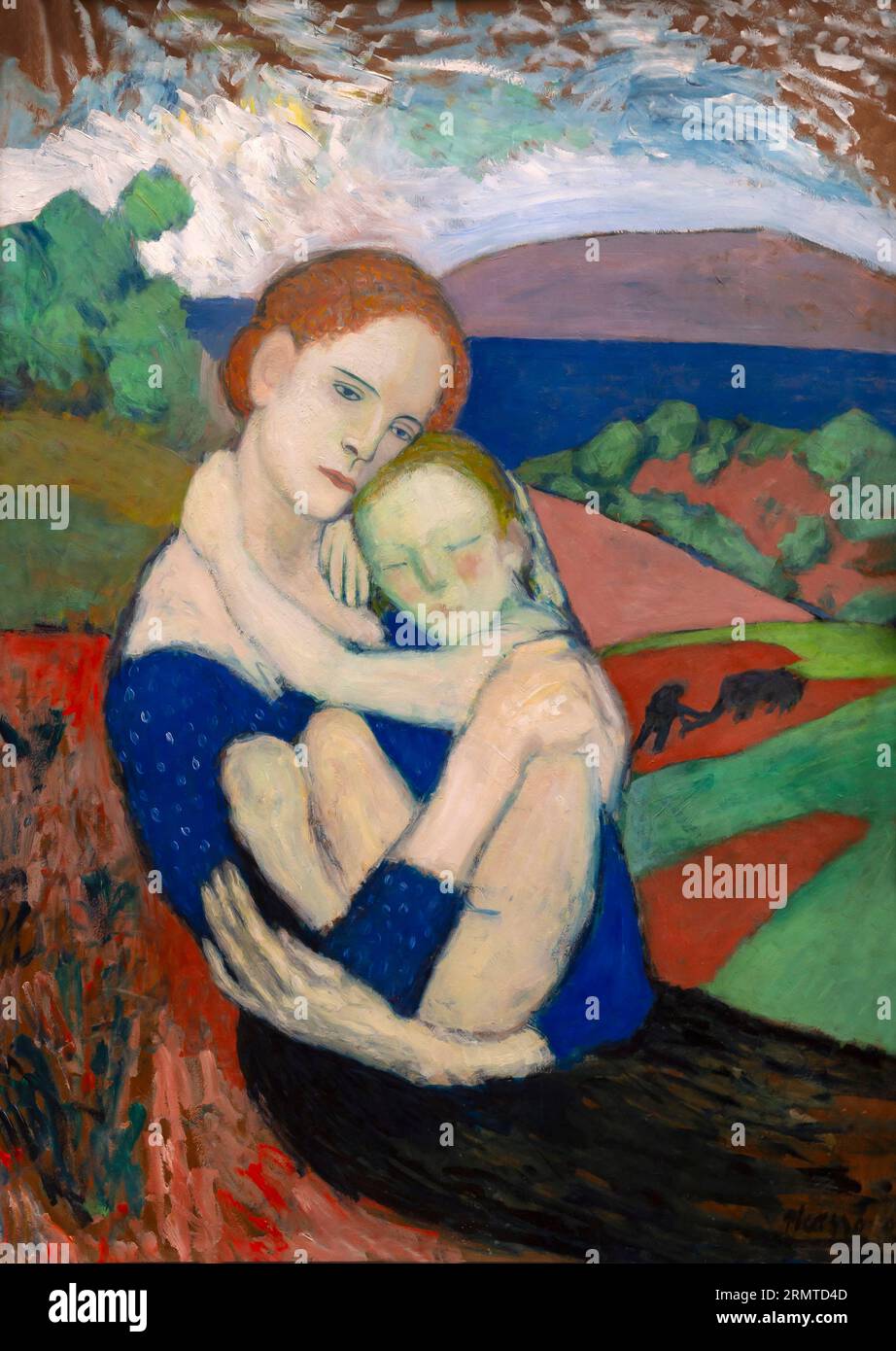 Mutterschaft, Mutter und Kind, La Maternite, Mieterin l`enfant, Pablo Picasso, 1901 Stockfoto